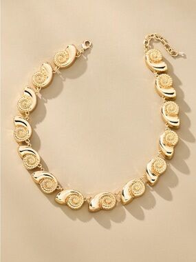 Anthropologie Gold Shell Necklace. Brand new!